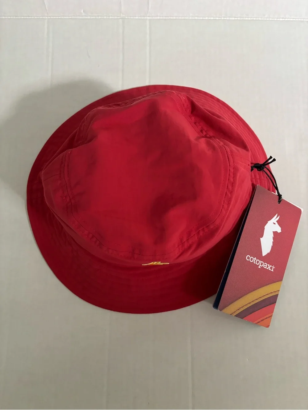 New! Cotopaxi Kids Bucket Hat Nylon Llama Logo Color Strawberry One Size